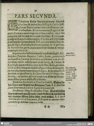 Pars Secunda