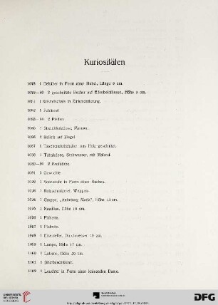 Kuriositäten (Nr. 1078-1200)