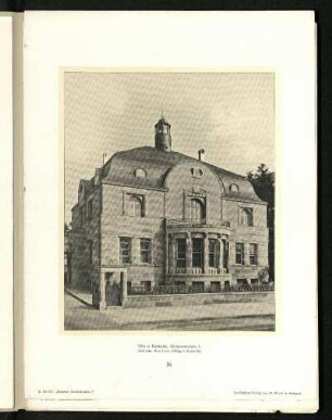 Villa in Karlsruhe, Hildapromenade 1. Außenansicht.