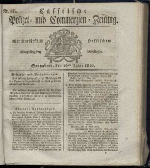 Nr. 48, Sonnabend den 16ten Junii. 1821