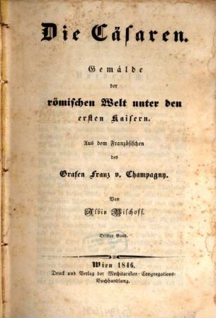 Die Cäsaren : Geschichte der Cäsaren bis auf Nero. 3