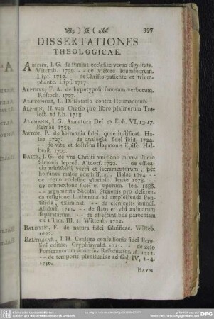 Dissertationes Theologicae