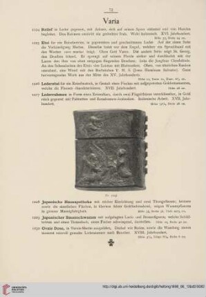 Varia (Nr. 1224 - 1236)