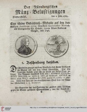 (Fuenftes Stueck, den 2. Febr. - Achtes Stueck, den 23. Febr.)