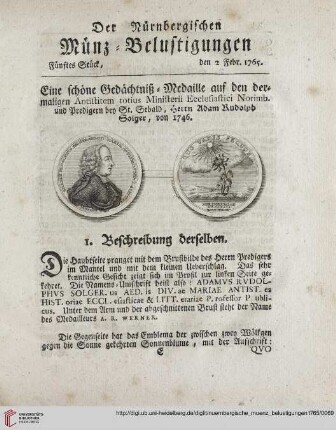(Fuenftes Stueck, den 2. Febr. - Achtes Stueck, den 23. Febr.)
