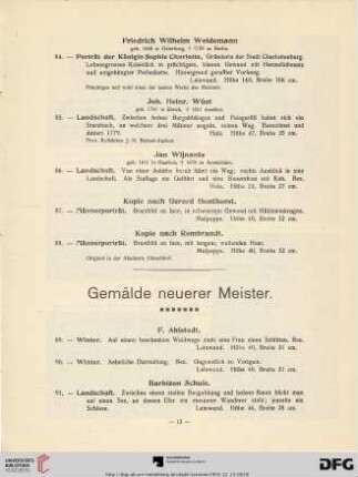 Gemälde neuerer Meister (Nr. 89-202)