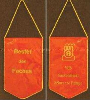 Wimpel des VEB Gaskombinat Schwarze Pumpe