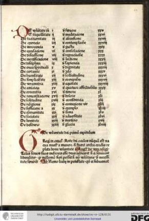 De voluntate dei, primum capitulum.