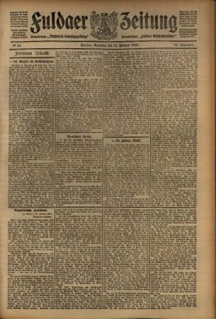Dritte Ausgabe vom Samstag, den 22. Februar 1908.