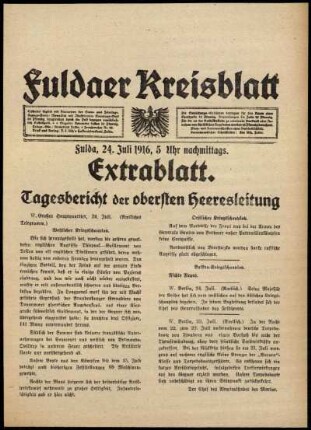 Ausgabe vom Montag, den 24. Juli 1916.
