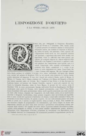 Ser.2: L' esposizione d'Orvieto e la storia delle arti