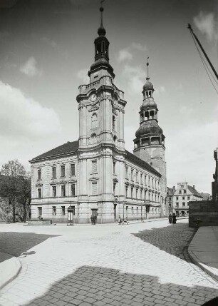 Sprottau : Sprottau (Szprotawa/Polen). Rathaus. Eckansicht