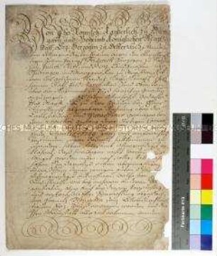 Schreiben des k.k. Generalkriegskommissariats an den Feldmarschall Josef Maria Friedrich Wilhelm Herzog zu Sachsen-Hildburghausen wegen seiner Verdienste bei der Einrichtung der Karlstädter und Warasdiner Grenztruppen