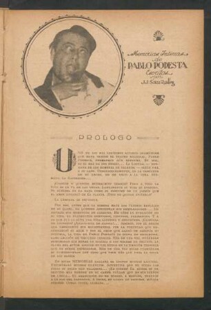 Memoria íntimas de Pablo Podestá : [con fotografías]
