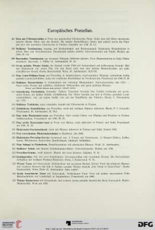Europäisches Porzellan (Nr. 307-344)