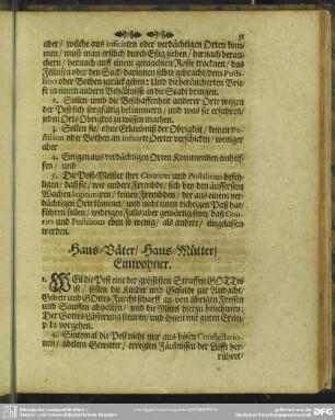 Haus-Väter, Häus-Mütter, Einwohner