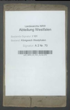 Verwaltung des Klosters Willebadessen