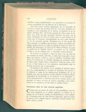 Veinticinco años de vida literaria argentina