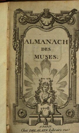 Almanach des muses : ou choix des poésies fugitives, 1778