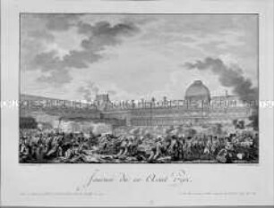 Erstürmung der Tuilerien am 10. August 1792: Ludwig XVI. und Königin Marie Antoinette werden von Thron und Reich entsetzt