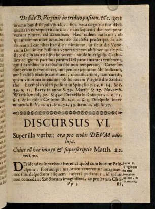301-309, Discursus VI