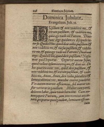 Dominica Jubilate, Evangelium, Joh.16.