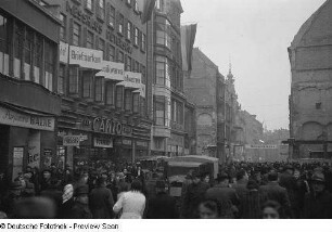 Ansicht Petershof, Messebetrieb in der Petersstraße