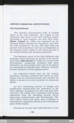 The Chief Rabbinate