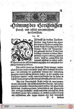 Ordnung des Gerichtlichen proceß