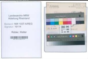 Entnazifizierung Walter Ridder , geb. 27.01.1902 (Gastwirt)