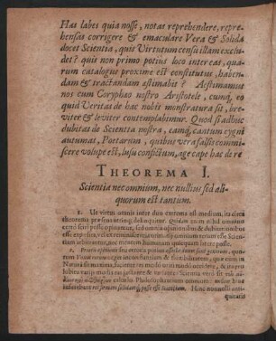Theorema I. - IV. Et Postremum.