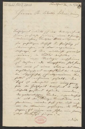 Brief an B. Schott's Söhne : 06.07.1850