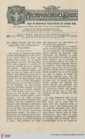 23: Die Ecksche Kapelle und die darin aufgedeckten alten Malereien in Mergentheim