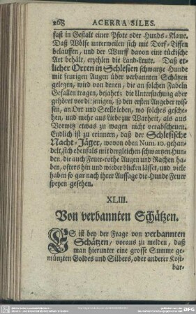 XLIII. Von verbannten Schätzen