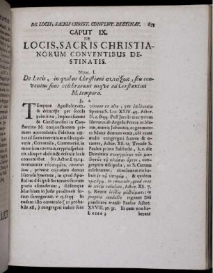 Caput IX. De Locis, Sacris Christianorum Conventibus Destinatis