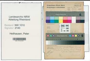 Entnazifizierung Peter Heithausen , geb. 06.03.1891 (Wurstwarenvertrieb)