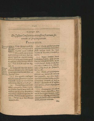 Caput XV. De Casibus Conscientiae circa officia fratrum, sororum ac propinquorum.