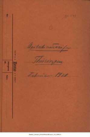 Deutschnationale Volkspartei / Landesverband Thüringen