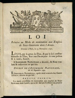1-8, Loi. Relative au Mode de...