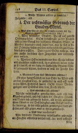 I. Der rechtmäßige Gebrauch der Gnaden-Mittel. - III. Die Anhörung Göttlichen Worts.