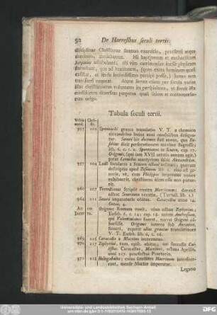 Tabula seculi tertii.