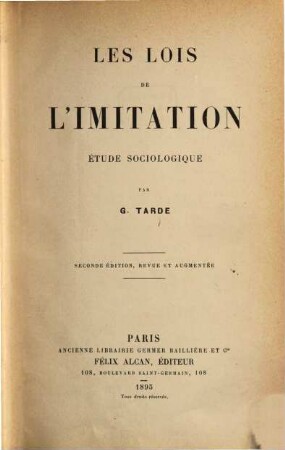 Les lois de l'imitation