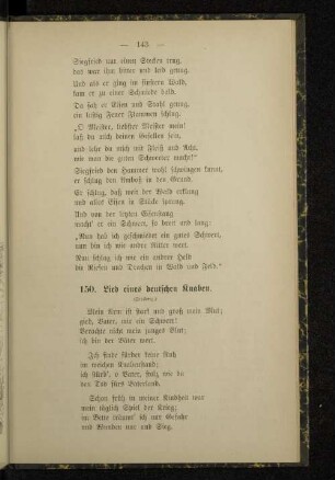 150. Lied eines deutschen Knaben.