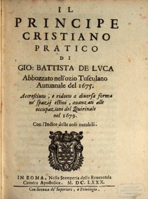 Il principe cristiano pratico