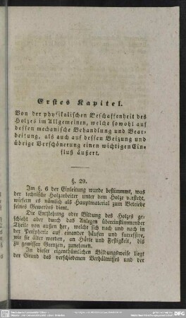 Erstes Kapitel. Von der physikalischen Beschaffenheit des Holzes im Allgemeinen, [...]