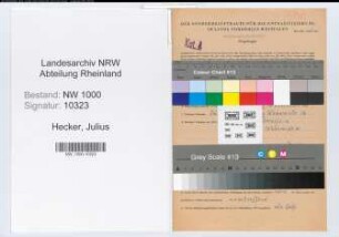 Entnazifizierung Julius Hecker, geb. 22.01.1903 (Postbetriebsassistent)