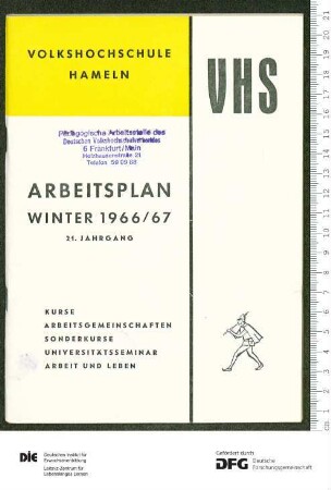 Programm 1. Semester 1966/1967