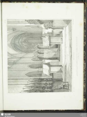 No. 25. Ansicht im östlichen Chor des Domes zu Naumburg (nach Westen zu)
