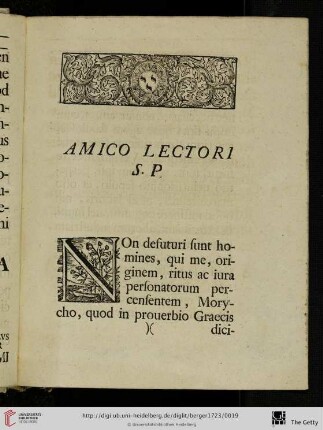 Amico Lectori