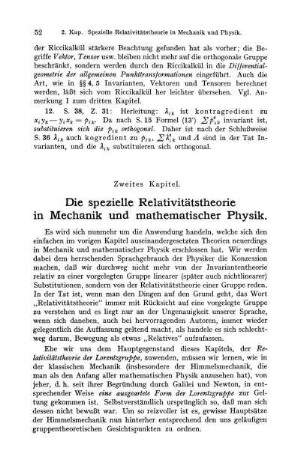 Die spezielle Relativitätstheorie in Mechanik und mathematischer Physik.